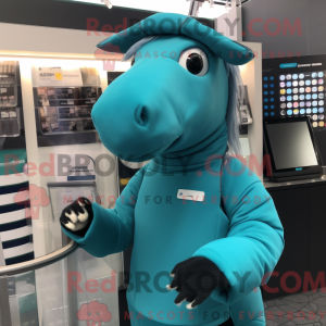 Maskotka Cyan Horse z...