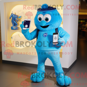 Blue Phone-maskotdraktfigur...