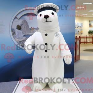 White Seal maskotdraktfigur...