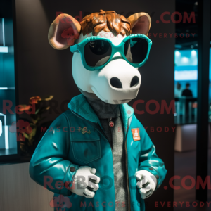 Teal Guernsey Cow...