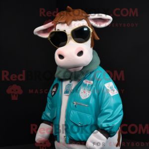 Máscara Teal Guernsey Cow...