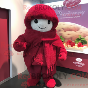 Rød hindbær maskot kostume...