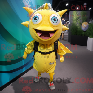 Gul tunfisk maskot...