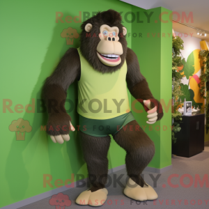 Oliven Gorilla maskot...