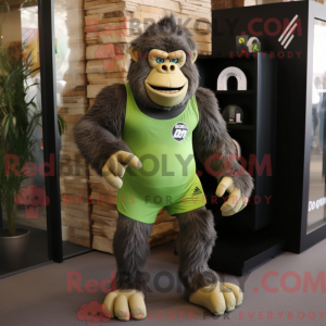 Oliven Gorilla maskot...