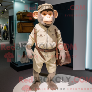 Beige abe maskot kostume...