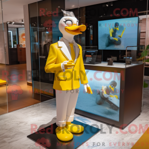 Gul gås maskot kostume...