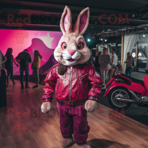 Magenta Wild Rabbit maskot...