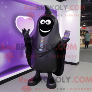 Czarny bakłażan maskot...