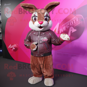 Magenta Wild Rabbit maskot...