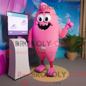 Pink Phone maskot kostume...