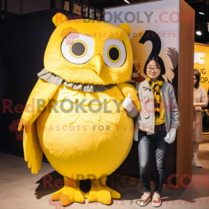 Lemon Yellow Owl mascot...