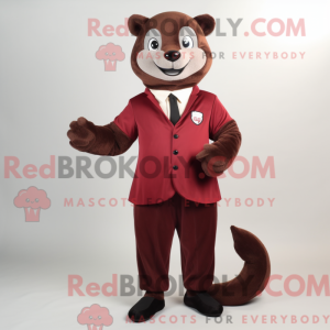 Maroon Marten maskot...