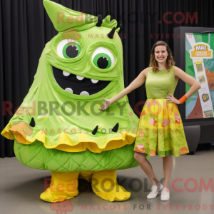 Postava maskota Lime Green...