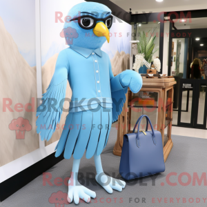 Sky Blue Hawk maskot...
