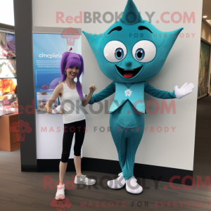 Teal Tooth Fairy mascot...