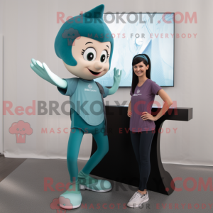 Teal Tooth Fairy mascot...