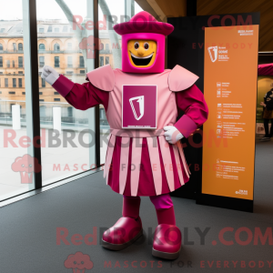 Roze mascottekostuum van de...