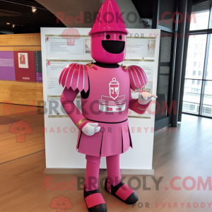 Roze mascottekostuum van de...