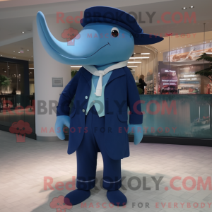 Blue Whale maskot kostyme...