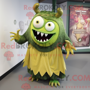 Olive Demon maskot kostyme...