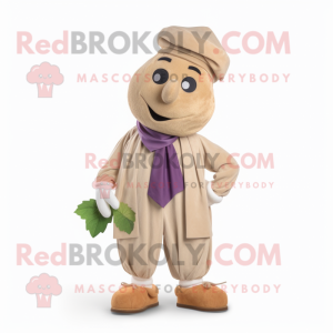 Tan Grape mascotte kostuum...