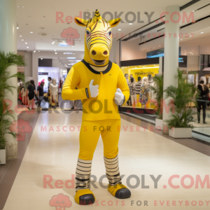 Geel Quagga-mascottekostuum...