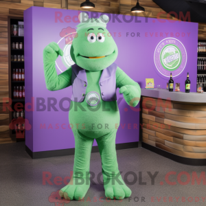 Lavendel grøn øl maskot...
