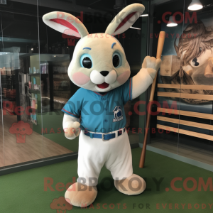 Turquoise Rabbit mascot...