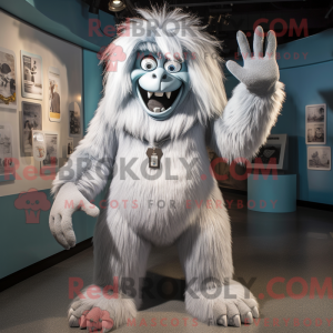 Grå Yeti maskot kostume...
