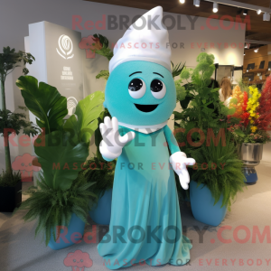 Turquoise Spinach mascot...