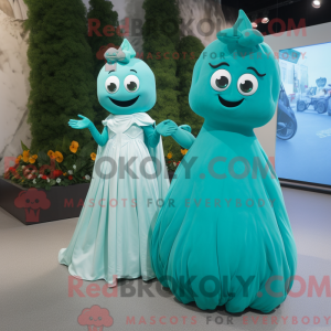 Turquoise Spinach mascot...