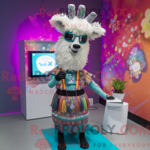 Lama-Maskottchen-Kostüm mit...