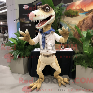 Cream Coelophysis maskot...