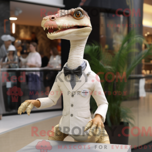Cream Coelophysis maskot...