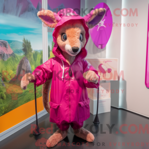 Magenta kenguru maskot...