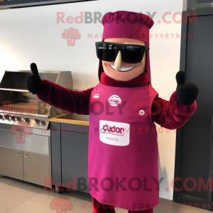 Magenta Bbq Ribs mascot...