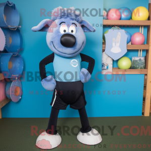 Blue Suffolk Sheep maskot...