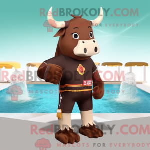 Brown Bull-mascottekostuum...