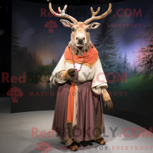 Elg maskot kostume karakter...