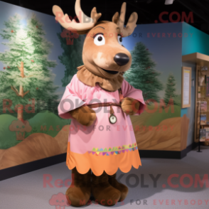 Fantasia de mascote alce com saia circular e xales - Alces mascotes - REBROKO_354998 - RedBrokoly.com