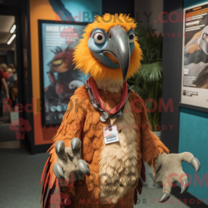 Rust Vulture maskot kostume...