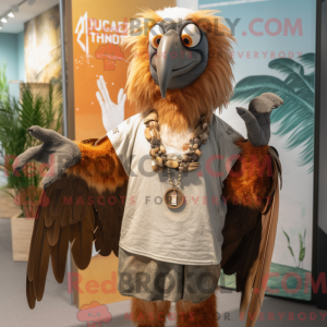 Rust Vulture maskot kostume...