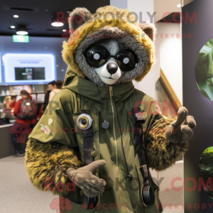 Máscara de Olive Lemur com...