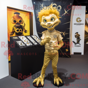 Gold Chupacabra mascot...