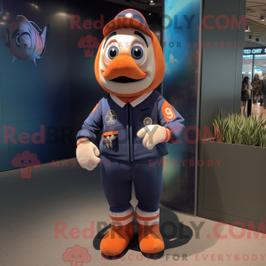 Navy Clown Fish mascot...