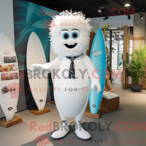 White Surfboard mascot...