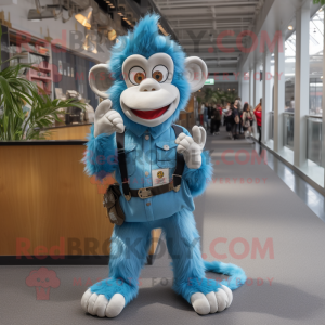 Sky Blue Monkey mascotte...