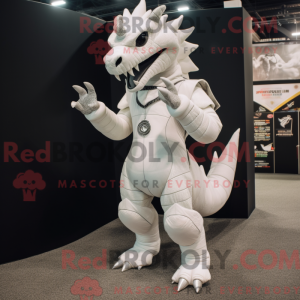 Witte Draak mascottekostuum...