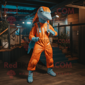 Rust Dolphin maskot kostume...